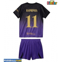 Barcelona Raphinha Belloli #11 Auswärts Trikotsatz Kinder 2026-27 Kurzarm (+ Kurze Hosen)